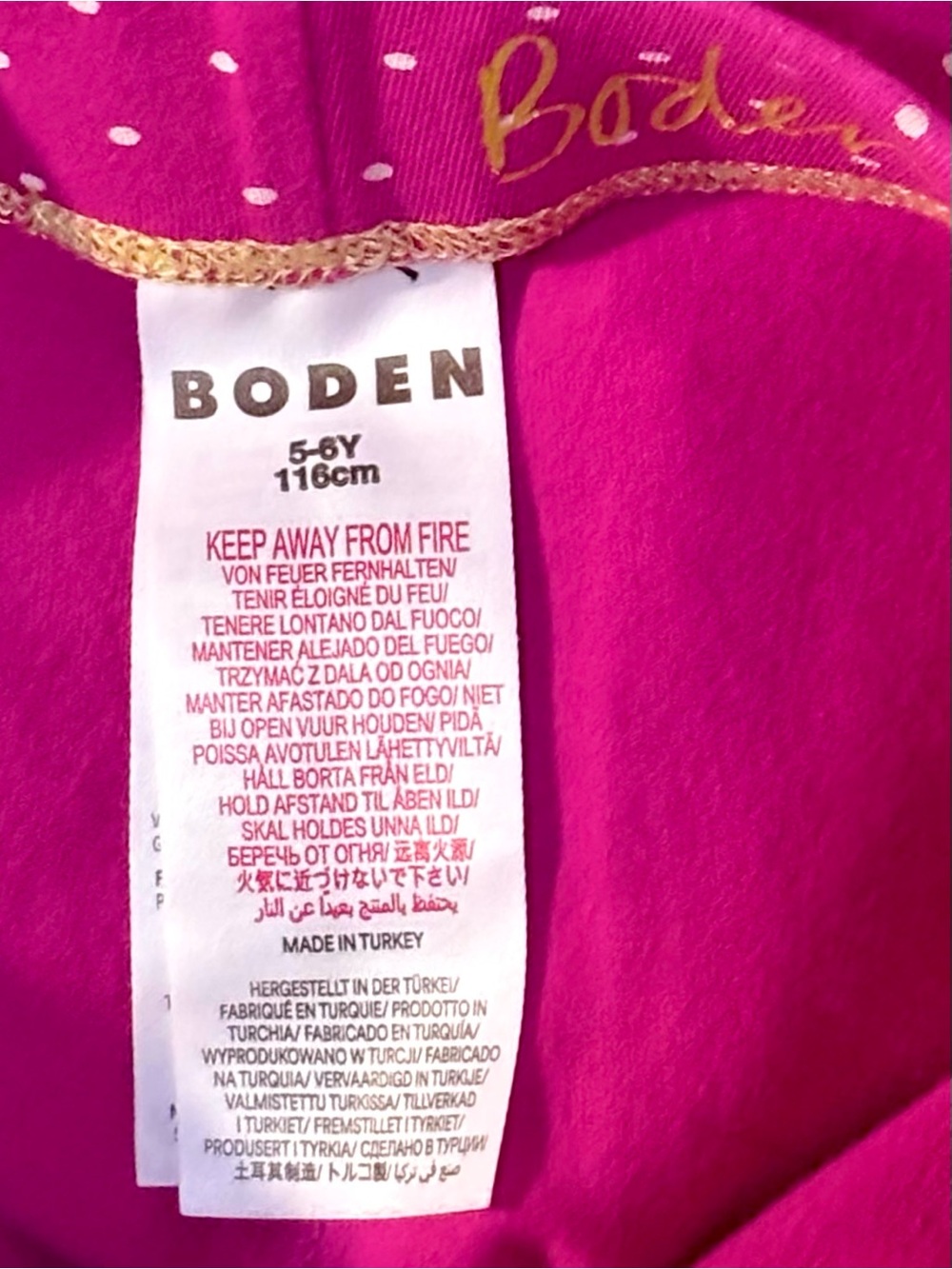 Mini Boden Pink Polka Dot Leggings | Size 5–6 (116 cm) | Excellent - Picture 9 of 9